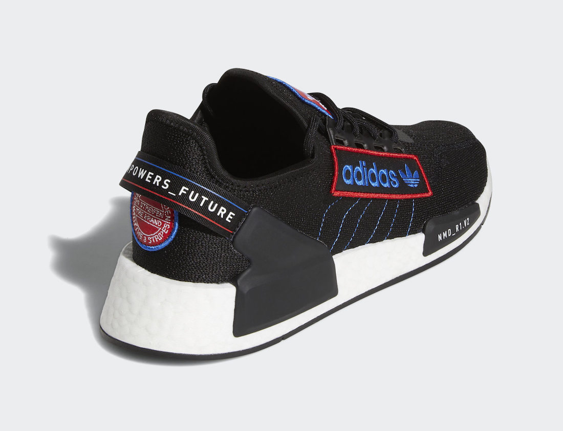 adidas NMD R1 V2 Black Scarlet Blue GX6266 发售日期