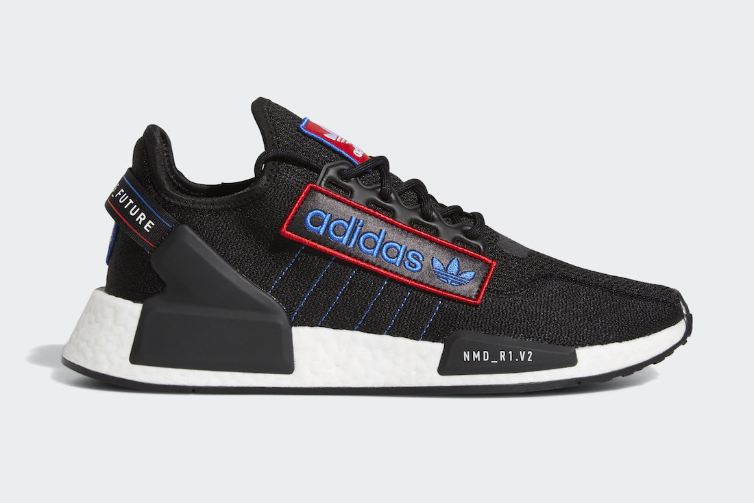 adidas NMD R1 V2 Black Scarlet Blue GX6266 发售日期