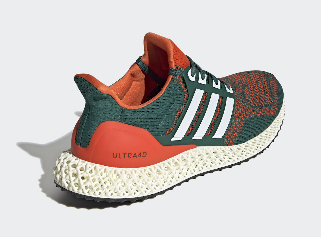 adidas Ultra 4D Miami Hurricanes Q46439 发售日期价格