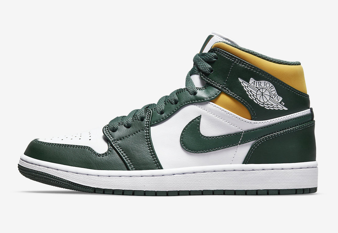 Air Jordan 1 Mid Green Yellow 554724-371 发售日期