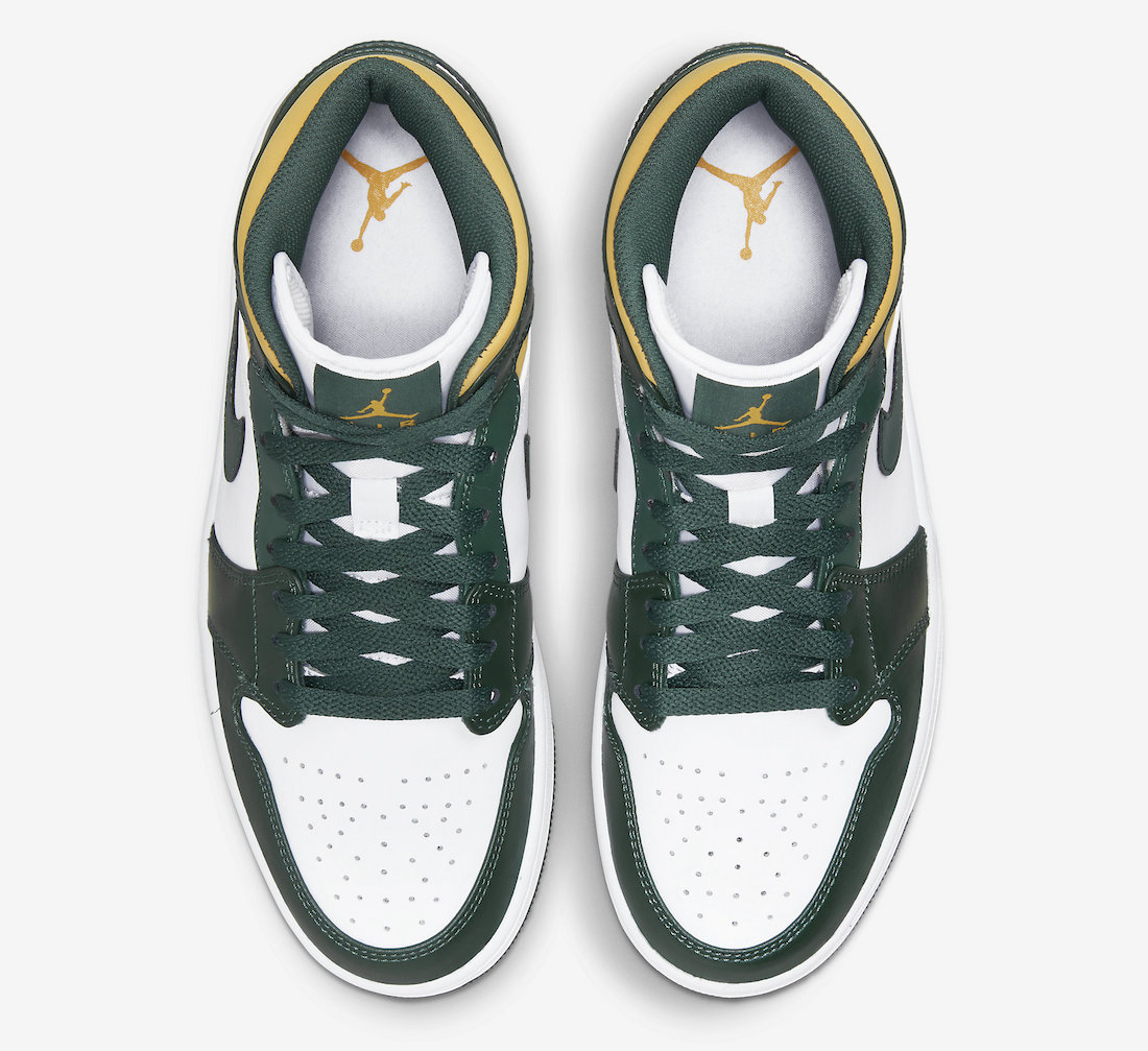 Air Jordan 1 Mid Green Yellow 554724-371 发售日期