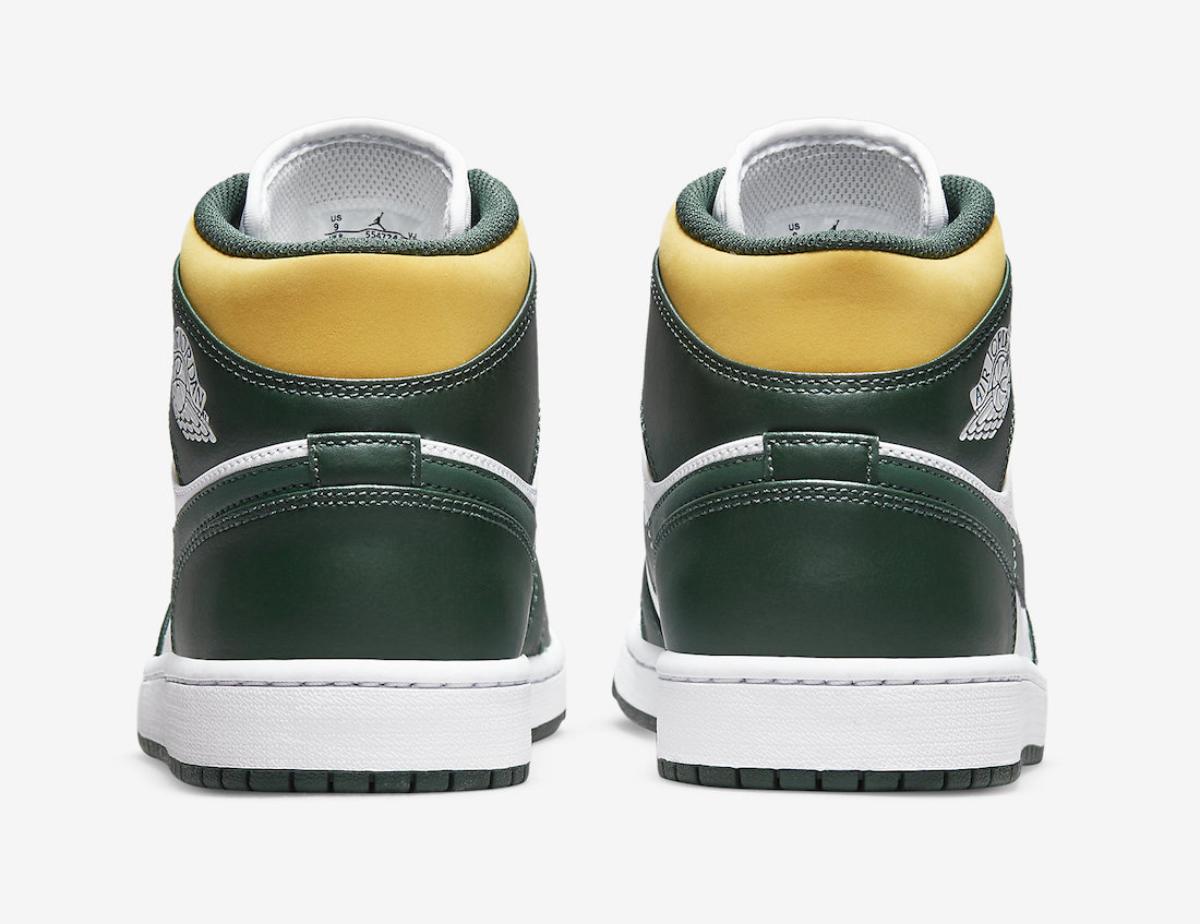 Air Jordan 1 Mid Green Yellow 554724-371 发售日期