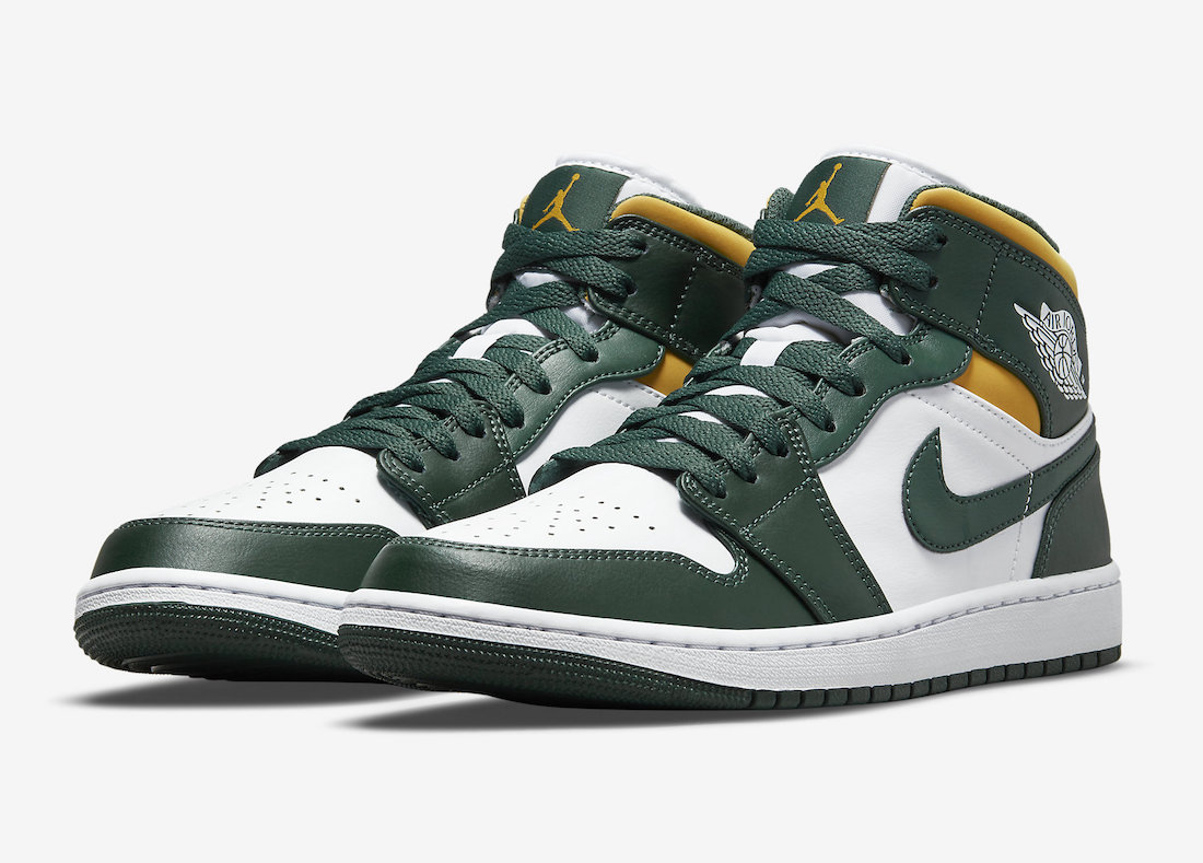 Air Jordan 1 Mid Green Yellow 554724-371 发售日期