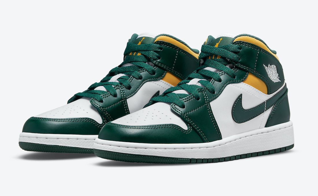 Air Jordan 1 Mid Green Yellow 554725-371 发售日期