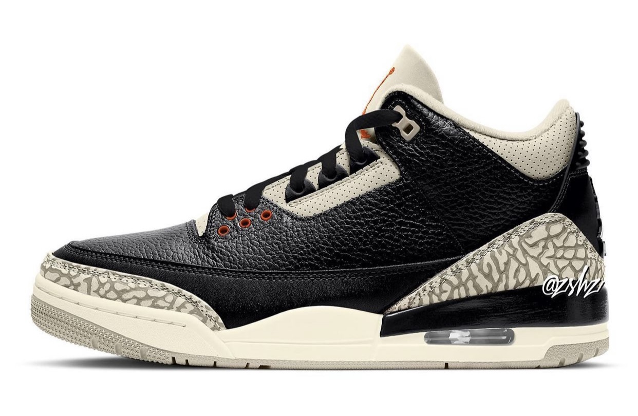 Air Jordan 3 Desert Cement Black Rush Orange Fossil Stone Sail CT8532-008 发售日期