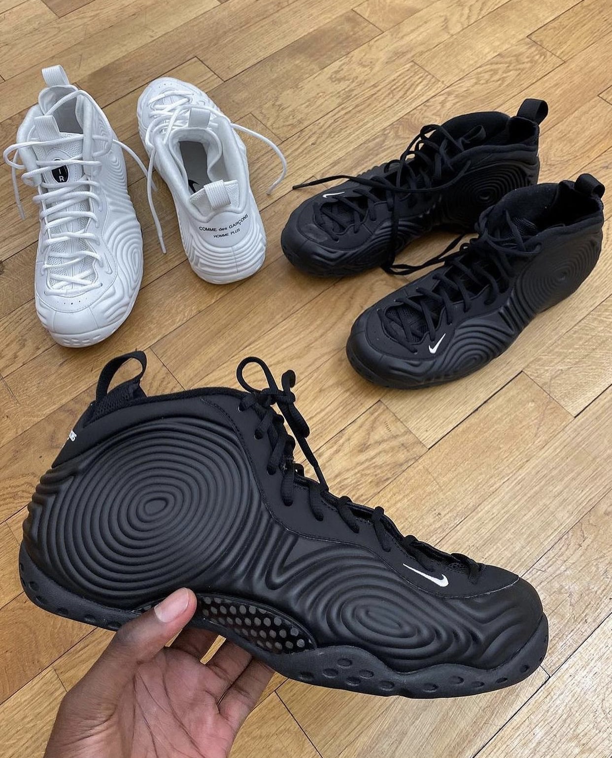 CDG Comme des Garcons Nike Air Foamposite One Black 发售日期