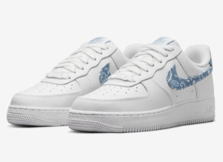 Nike Air Force 1 出现蓝色佩斯利印花