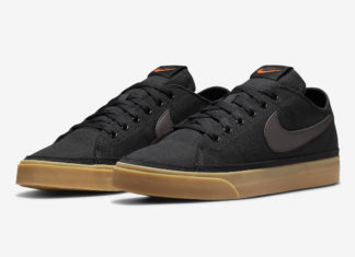 Nike Court Legacy Canvas 提供“Black Gum”