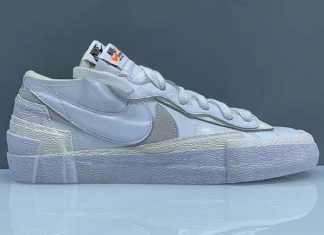 Sacai x Nike Blazer Low 白色和灰色亮相