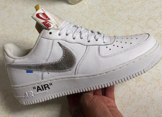 德雷克与蓝色标签分享1/1灰白色x Nike Air Force 1