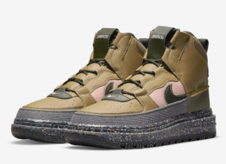 Nike Air Force 1战靴坑呈棕褐色