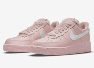 女式 Nike Air Force 1 Low 粉色毛皮鞋舌