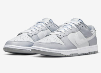 Nike Dunk Low以灰色和白色呈现