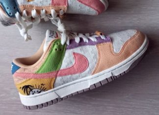 多色Nike Dunk Low，表面融入热带气息