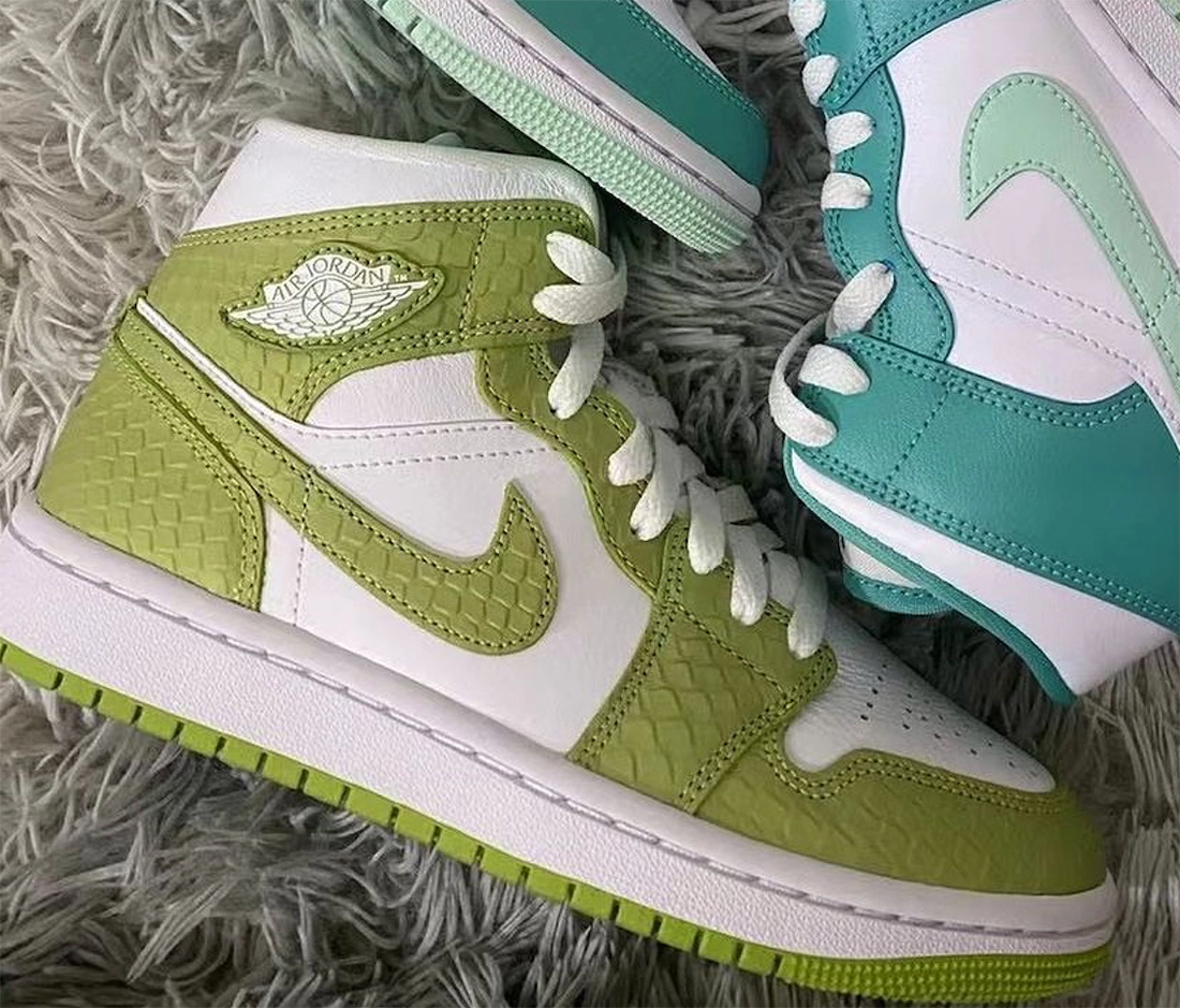 Air Jordan 1中绿色蟒蛇皮发布日期价格