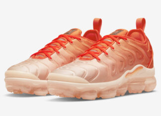 橙色渐变覆盖了这款Nike Air VaporMax Plus