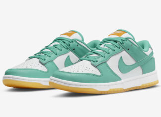 Nike Dunk Low Surface采用绿松石色和橙色面料