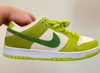 手里拿着Nike SB Dunk Low“绿苹果”