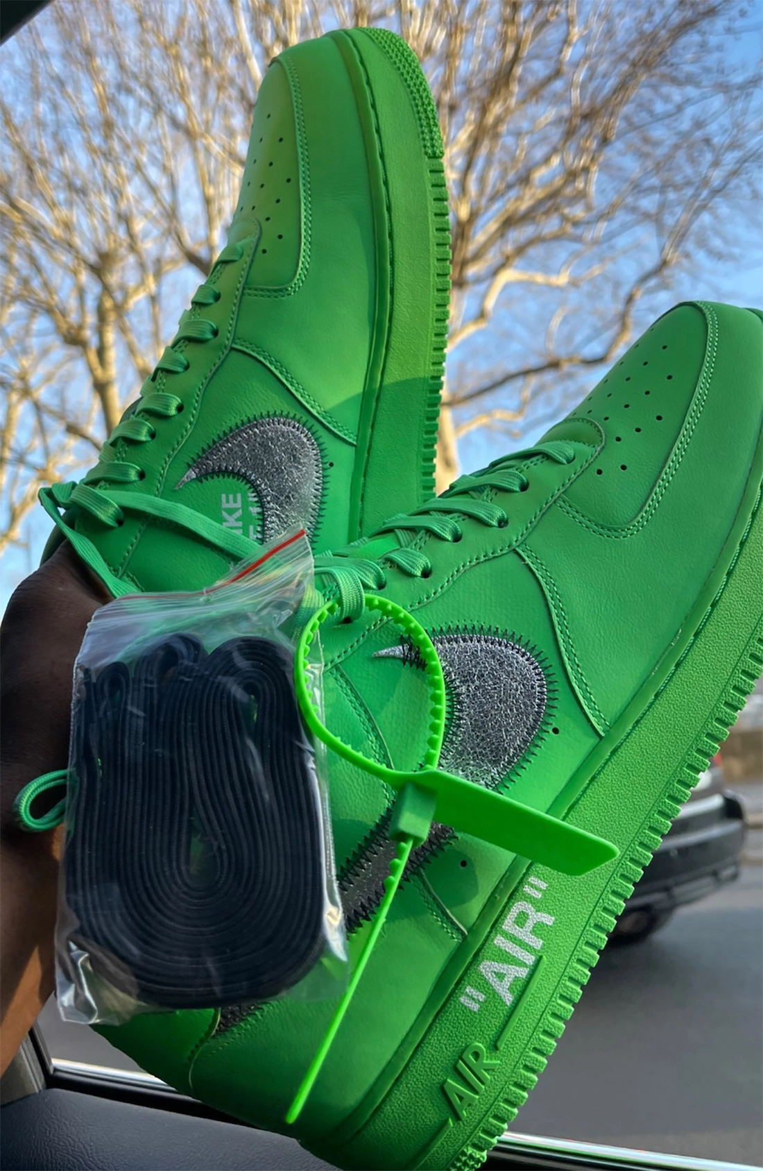 Off-White Nike Air Force 1 Low Green Sample