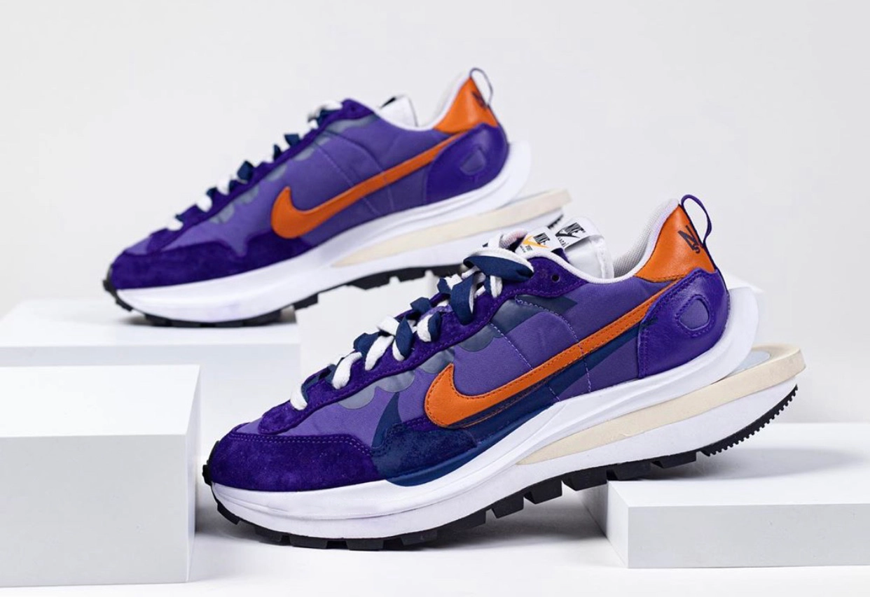 Sacai Nike VaporWaffle深色Iris Campfire橙色鞋款发布日期