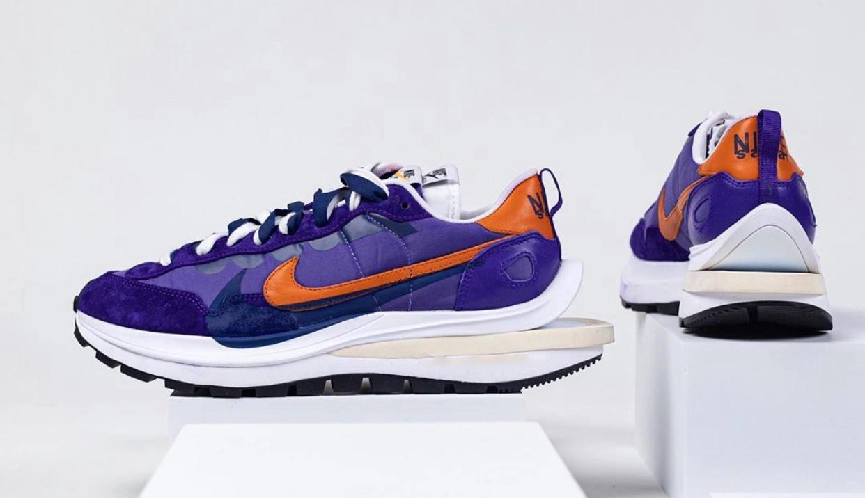 Sacai Nike VaporWaffle深色Iris Campfire橙色鞋款发布日期