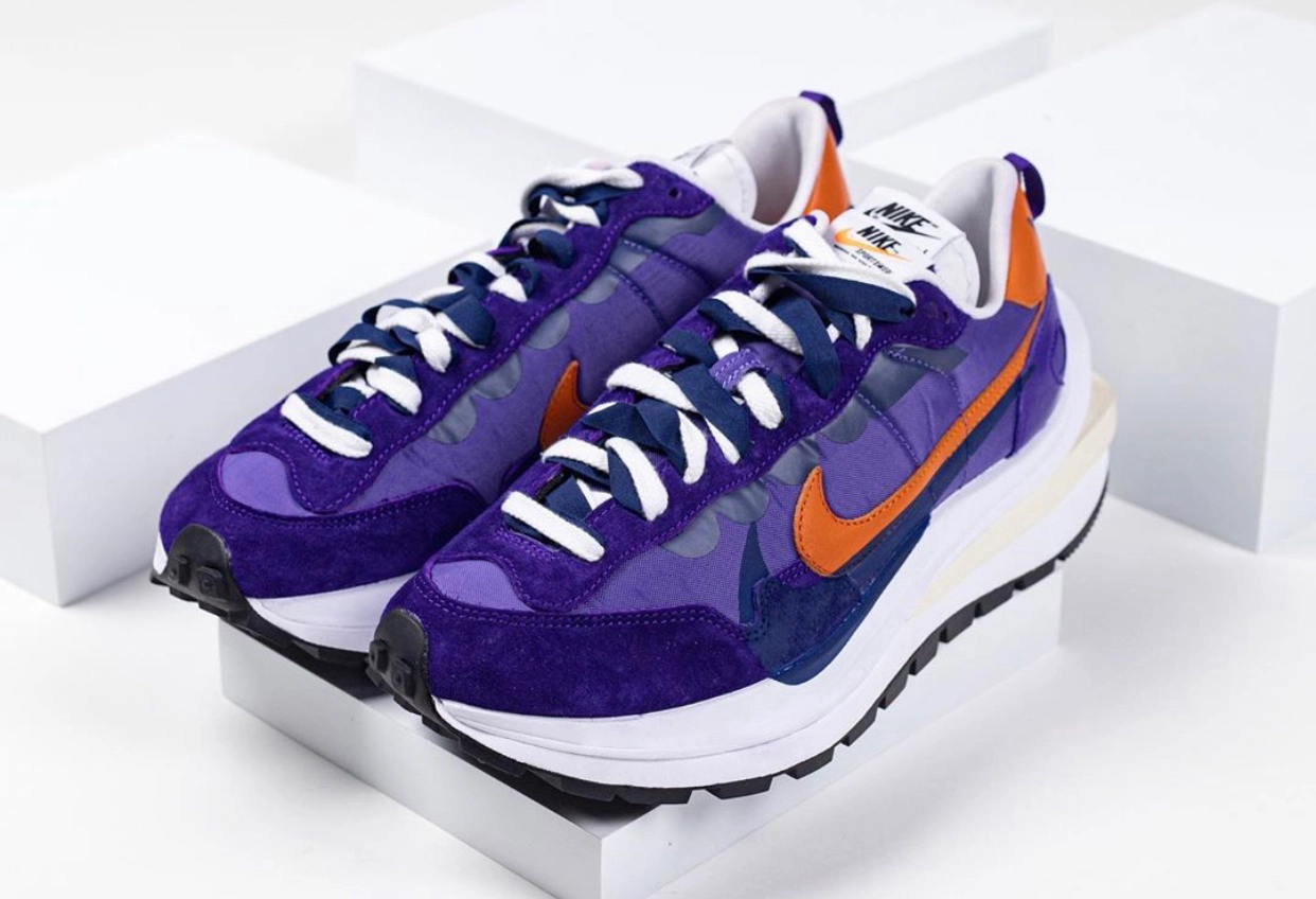 Sacai Nike VaporWaffle深色Iris Campfire橙色鞋款发布日期