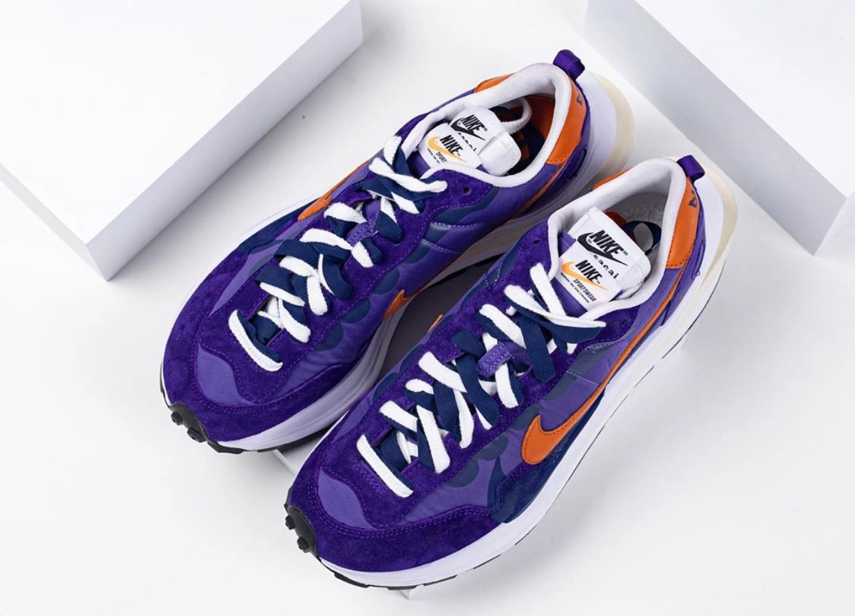 Sacai Nike VaporWaffle深色Iris Campfire橙色鞋款发布日期
