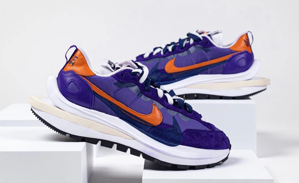 Sacai Nike VaporWaffle深色Iris Campfire橙色鞋款发布日期