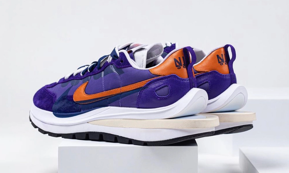 Sacai Nike VaporWaffle深色Iris Campfire橙色鞋款发布日期