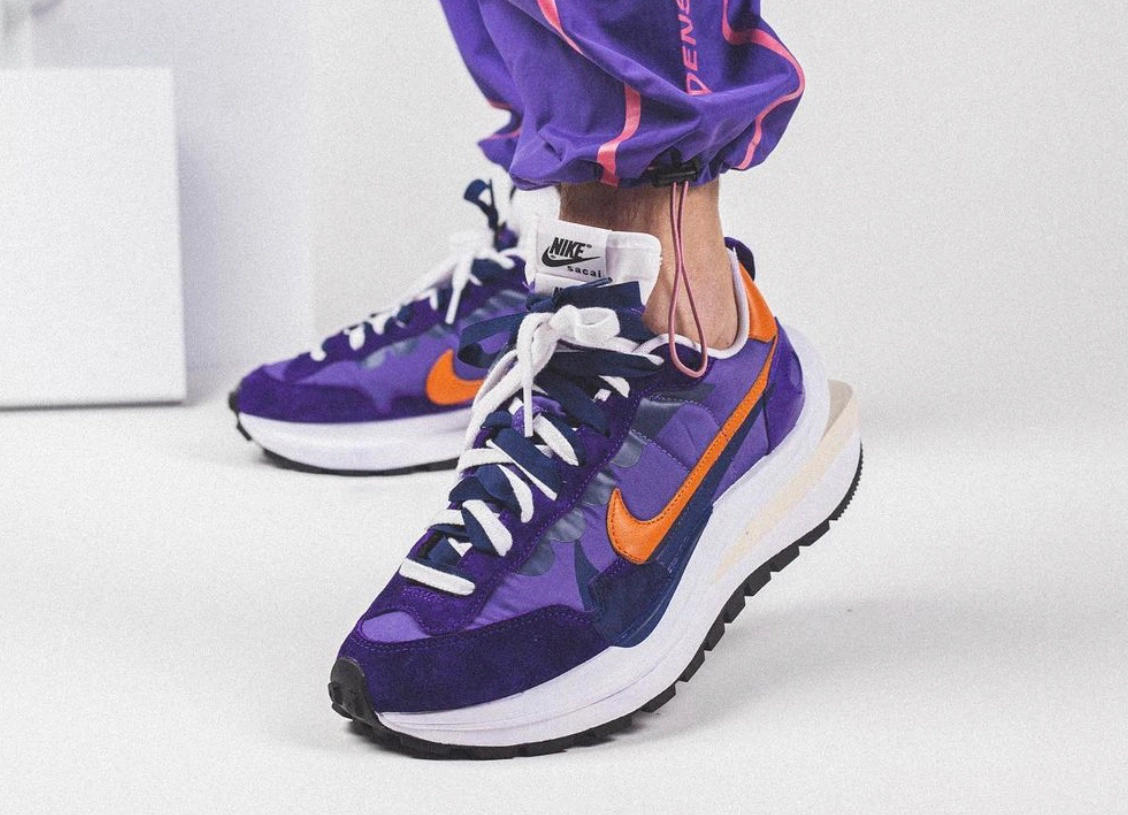 Sacai Nike VaporWaffle深色Iris Campfire橙色鞋款发布日期