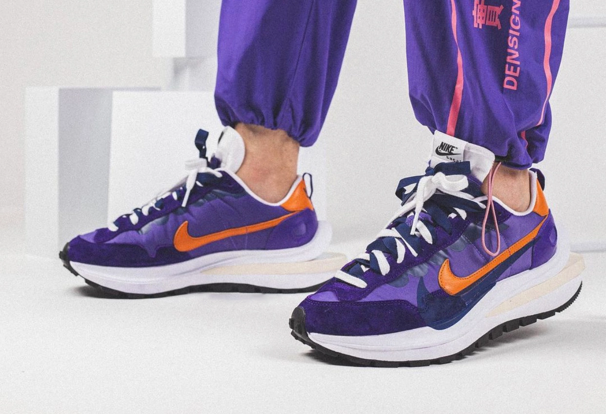 Sacai Nike VaporWaffle深色Iris Campfire橙色鞋款发布日期