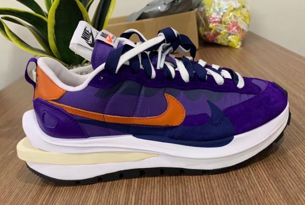 Sacai Nike VaporWaffle深色Iris Campfire橙白色发布日期