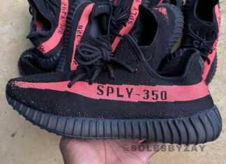 第一眼：2022年阿迪达斯Yeezy Boost 350 V2“红色条纹”