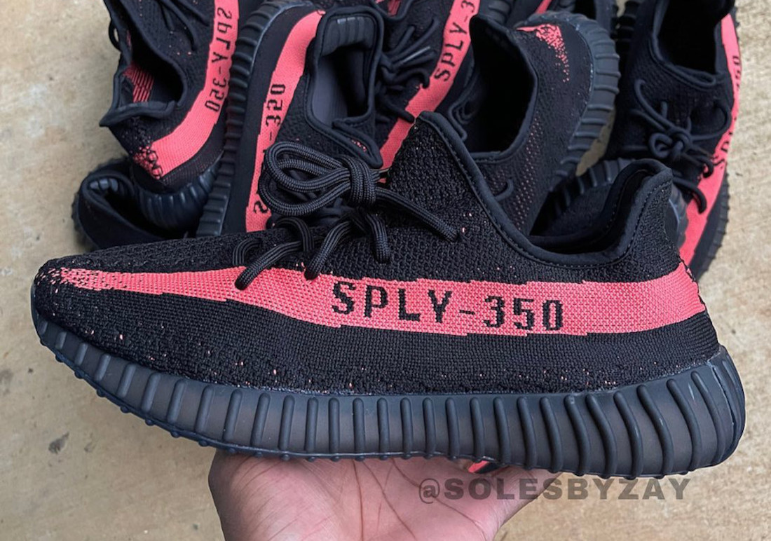 阿迪达斯Yeezy Boost 350 V2黑红色条纹2022 by 9612重新进货发布日期