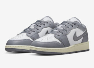 初见。Air Jordan 1 Low “Vintage Grey”