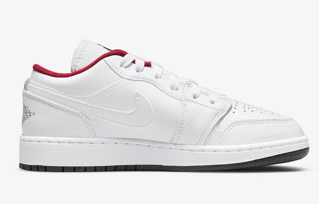 Air Jordan 1 Low White Red Black 553560-164 Release Date