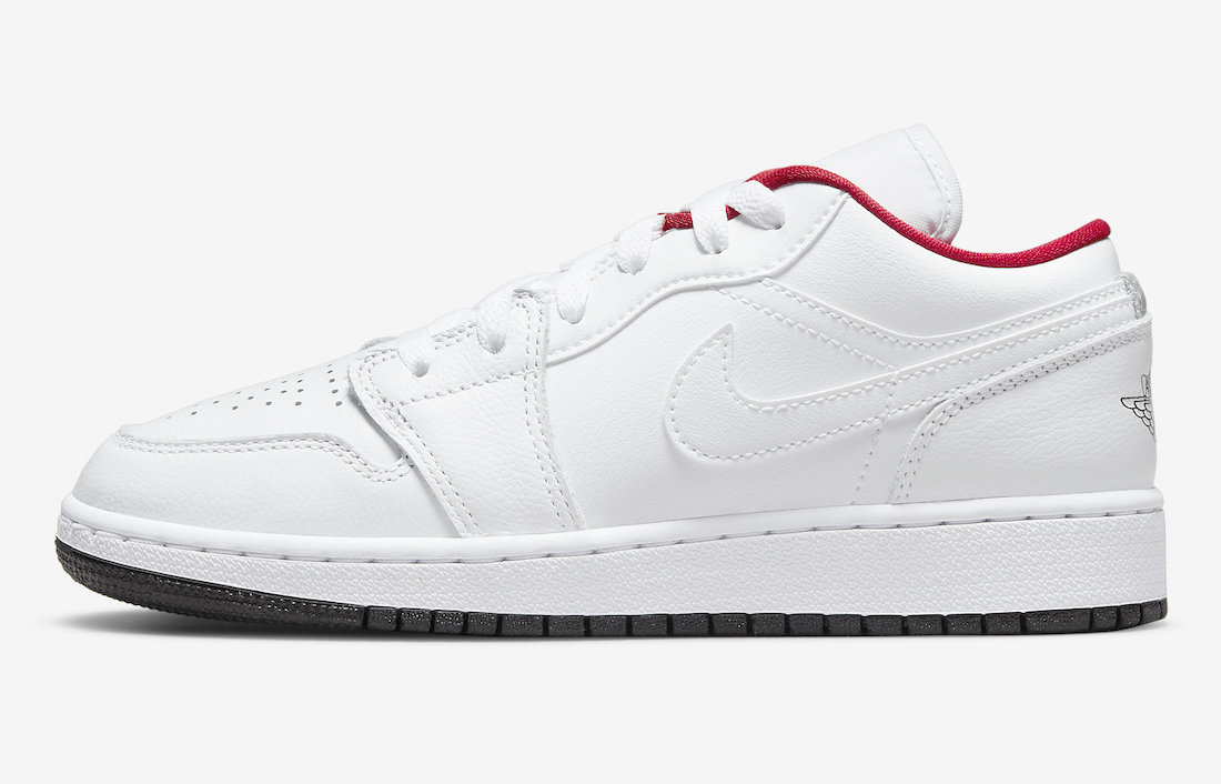 Air Jordan 1 Low White Red Black 553560-164 Release Date