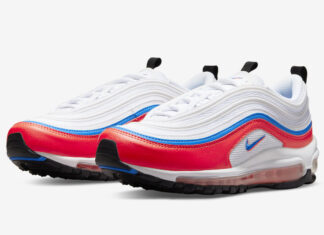 耐克公司在这款Air Max 97上使用了双色球图案