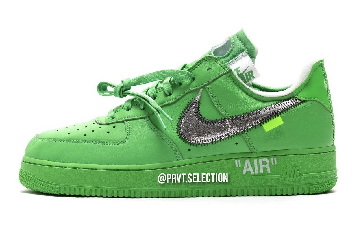 Off-White Nike Air Force 1 Low Green BKM DX1419-300 Release Date