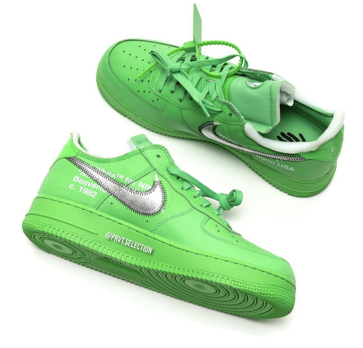 Off-White Nike Air Force 1 Low Green BKM DX1419-300 Release Date