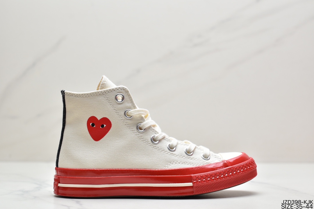 CONVERSE X Comme des Garçons PLAY 川久保玲CDG PLAY “小红边” 经典高帮板鞋