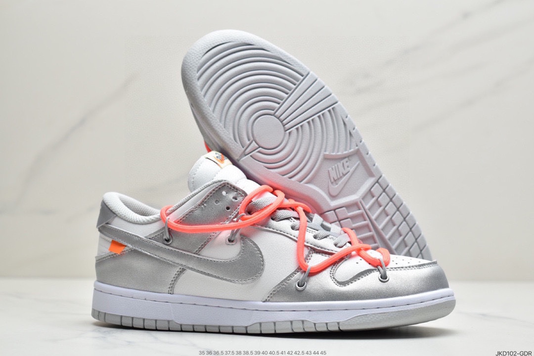 板鞋, OFF-WHITE x, Off-White, Nike Dunk Low, Nike Dunk, NIKE, Dunk Low, Dunk - 耐克OFF-WHITE x Futura x Nike Dunk Low 三方联名 解构绑带滑板鞋 货号：CN4504SW