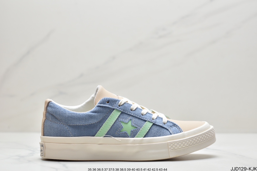 匡威Converse One Star 74 OX Suede一星系列毛皮百搭休闲运动板鞋“翻毛绿黄黑紫”