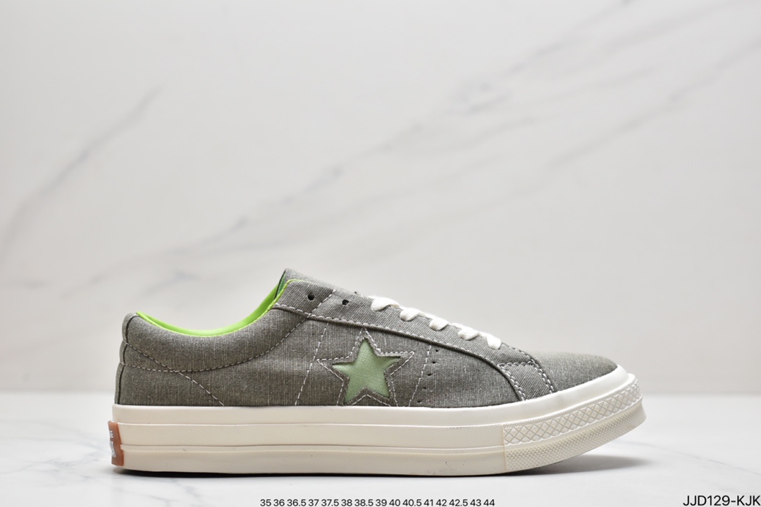 运动板鞋, 板鞋, 匡威, 一星, One Star 74, one star, Converse - 匡威Converse One Star 74 OX Suede一星系列毛皮百搭休闲运动板鞋“翻毛绿黄黑紫”