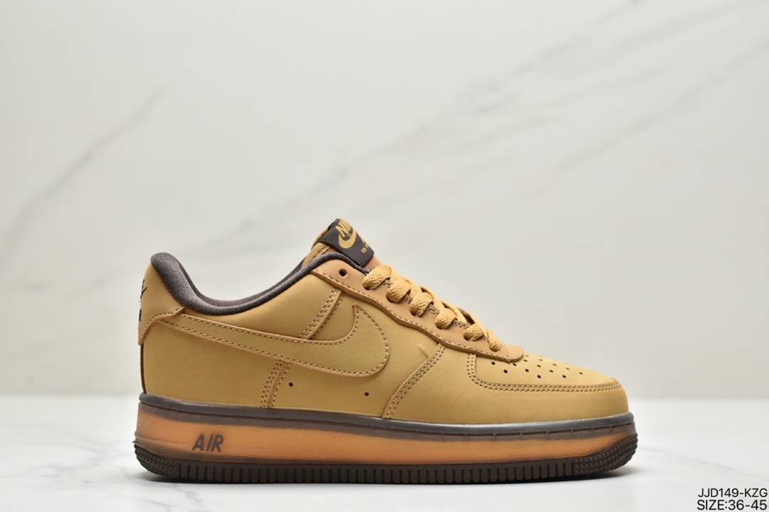 Nike Air Force 1 Low ’07 WB“Wheat”空军一号低帮经典百搭休闲运动板鞋“麦黄生胶”AA4061-200