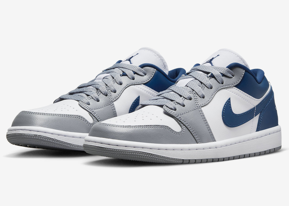 Air Jordan 1 Low White Grey Blue DC0774-042 Release Date