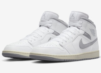 Air Jordan 1 Mid “Vintage Grey “的官方照片