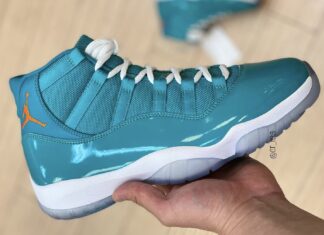 初见Air Jordan 11 “Miami Dolphins” 样品