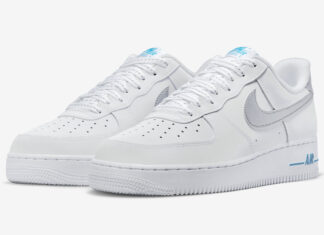 这款耐克空军1号Nike Air Force 1 Low配备了金属银色Swooshes