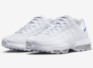 2022年夏天即将发布的Nike Air Max 95 Ultra “White Royal”。